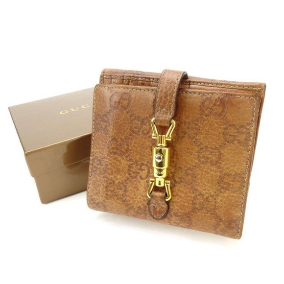 Authentic Gucci Wallet Purse Folding wallet Guccissima Brown Woman - Picture 1 of 5
